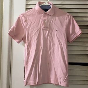 Pink Tommy Hilfiger Polo T-Shirt (Custom Fit)